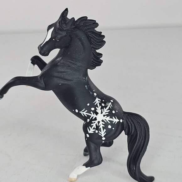 Breyer Custom Stablemate Horse Rearing Arabian Black White Matte Snowflake CM - Picture 8 of 8